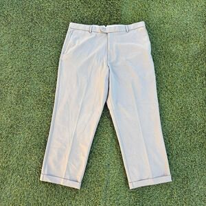 Dockers Premium Mens Khaki Straight Fit Flat Front Casual Dress Pants Size 39x29